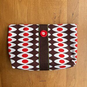 One-of-a-kind Brown and Red Clutch
